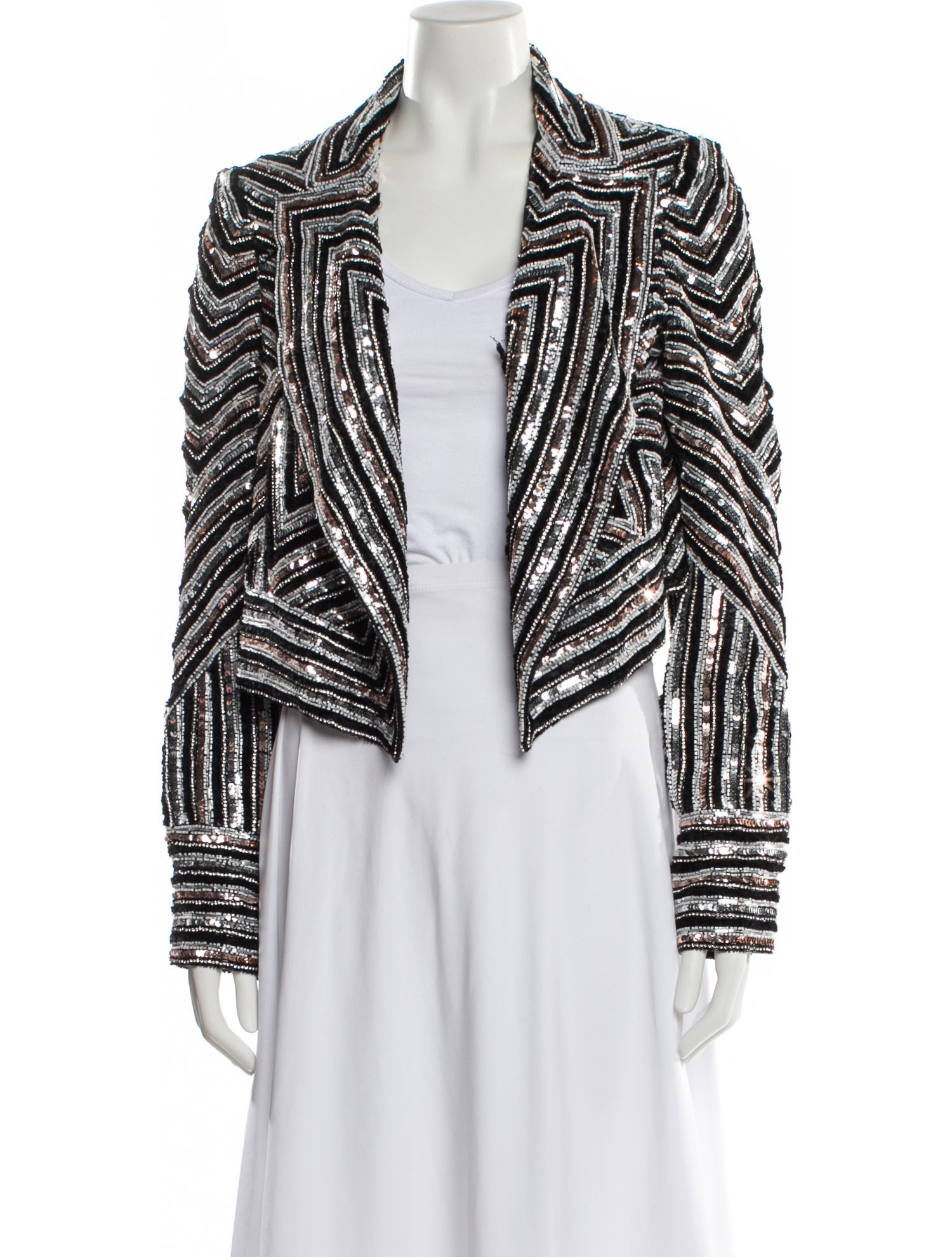 Naeem Khan Silk Printed Evening Jacket