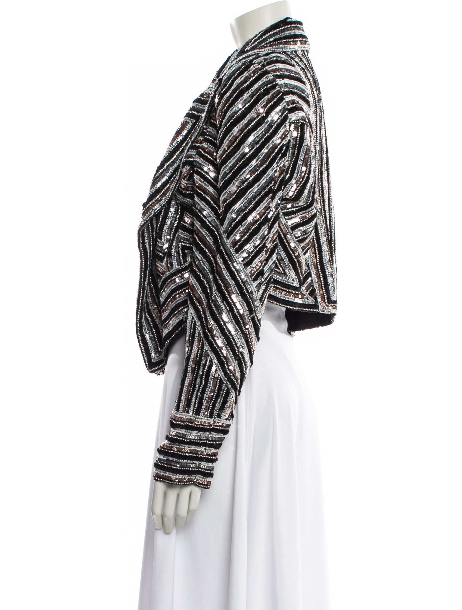 Naeem Khan Silk Printed Evening Jacket
