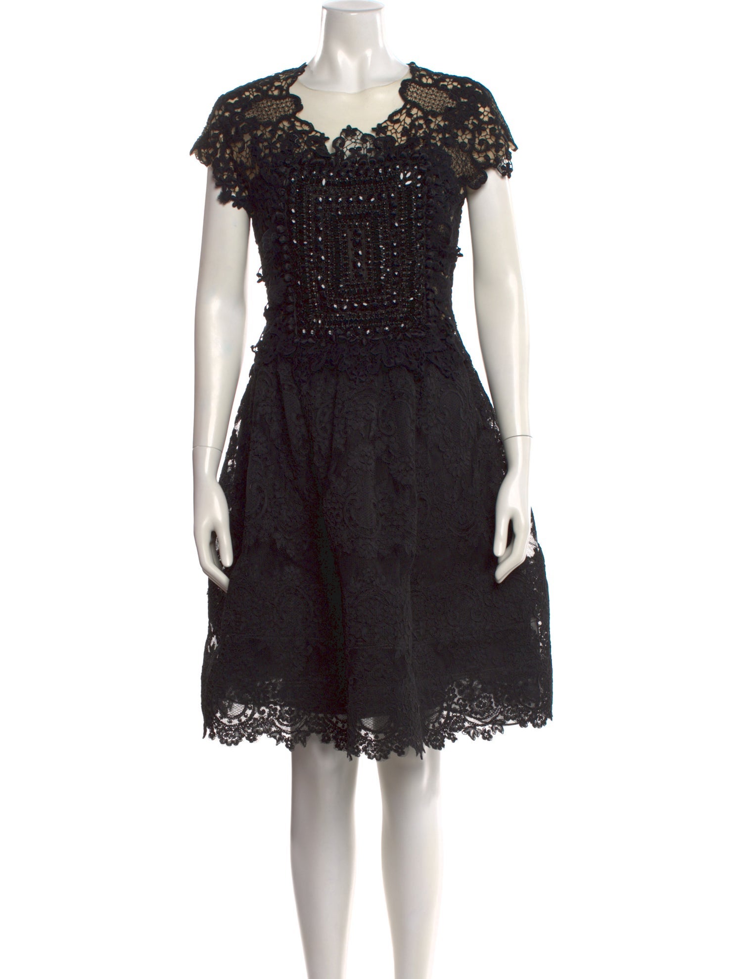 Naeem Khan Square Neckline Knee-Length Dress