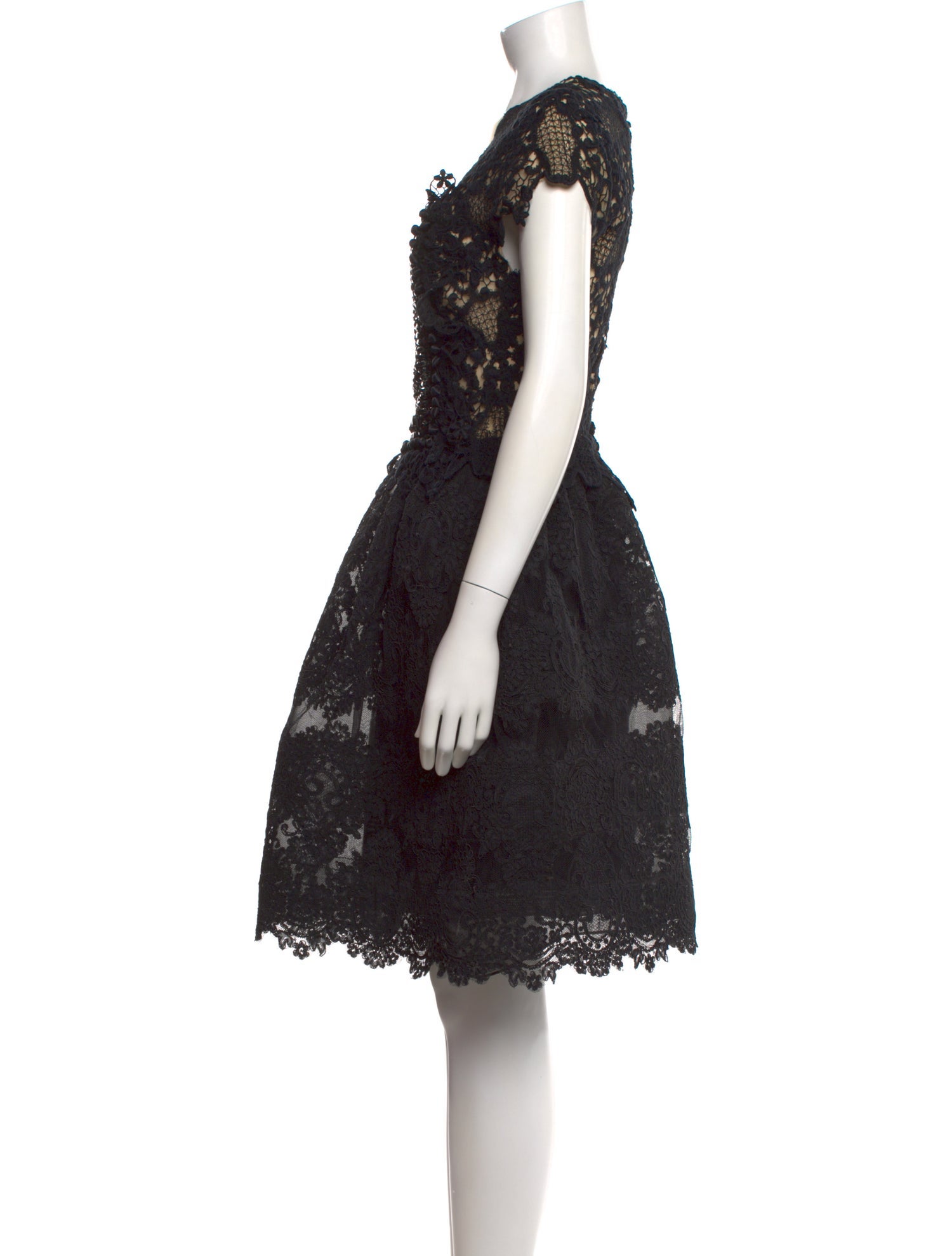 Naeem Khan Square Neckline Knee-Length Dress