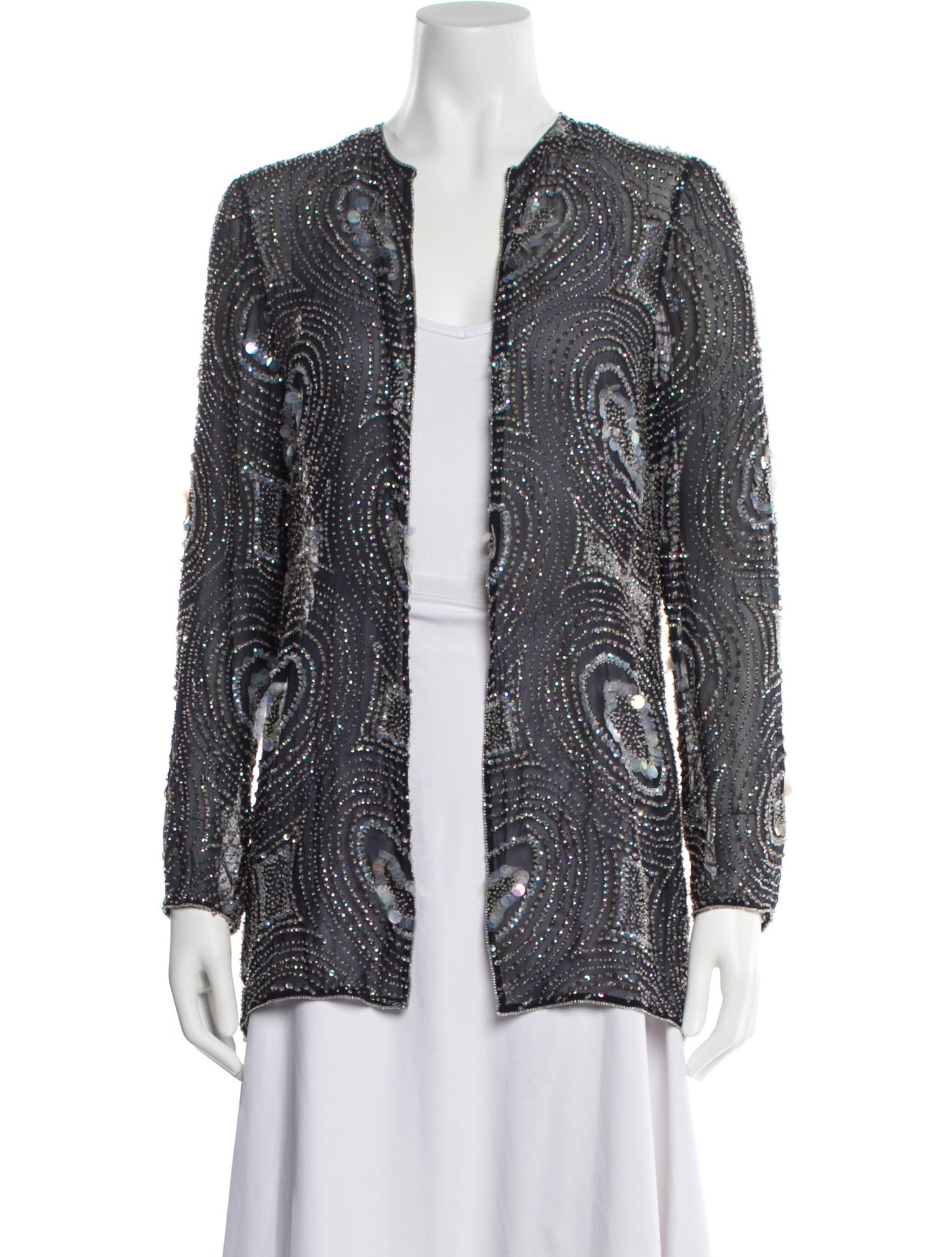 Naeem Khan Tweed Pattern Evening Jacket