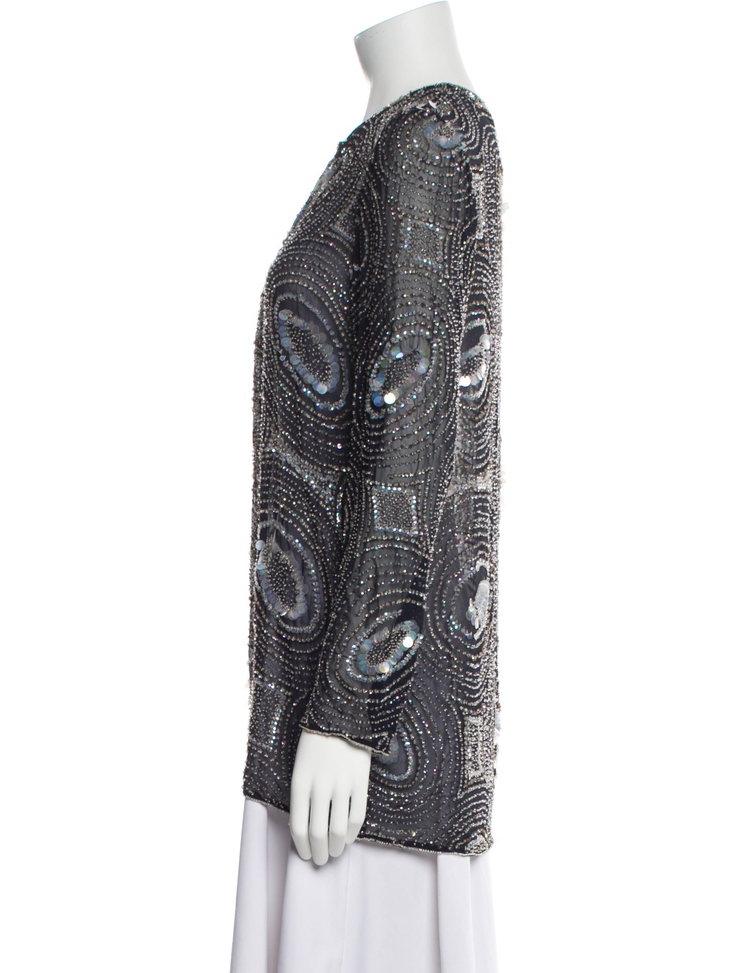 Naeem Khan Tweed Pattern Evening Jacket