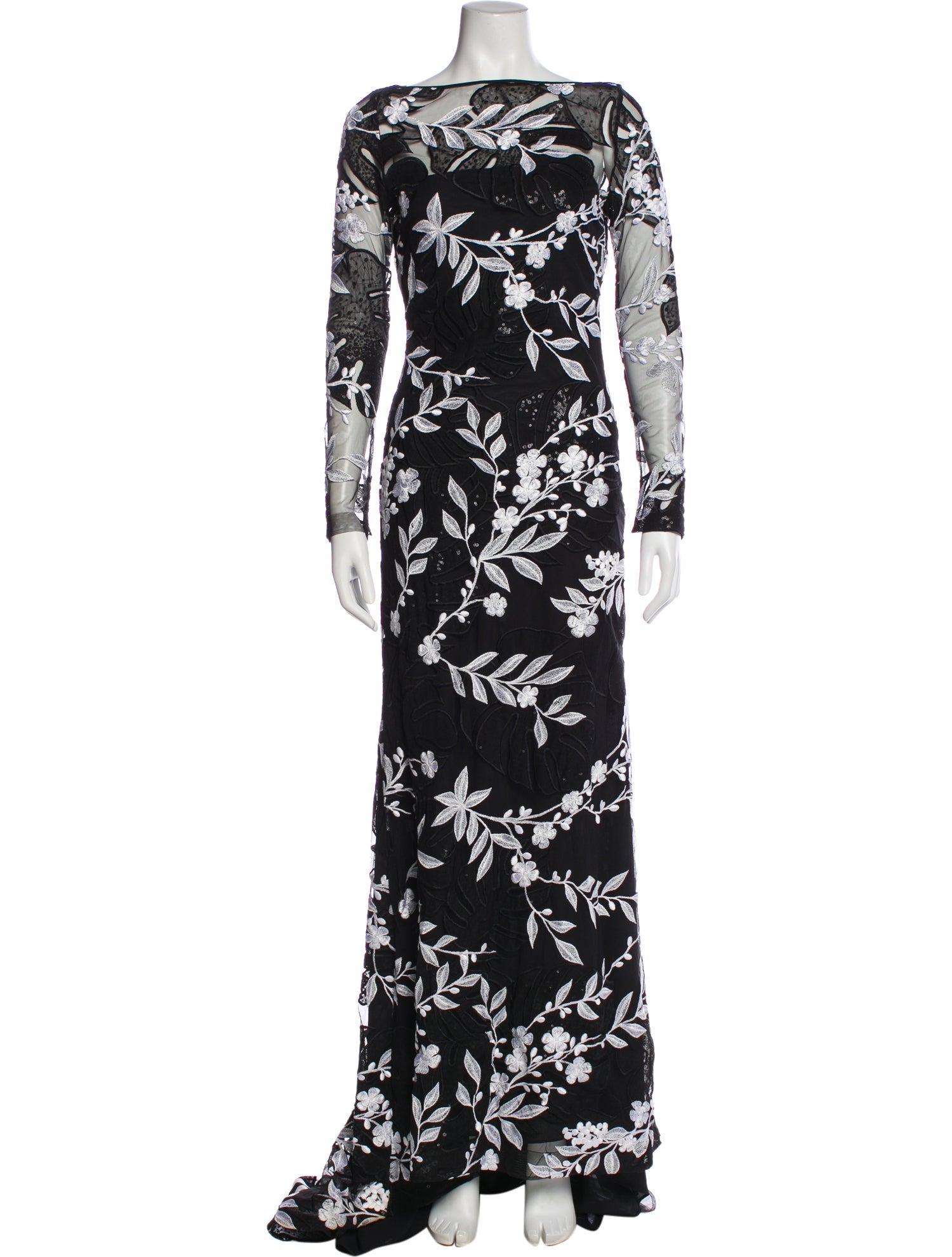 Naeem Khan Floral Print Long Dress