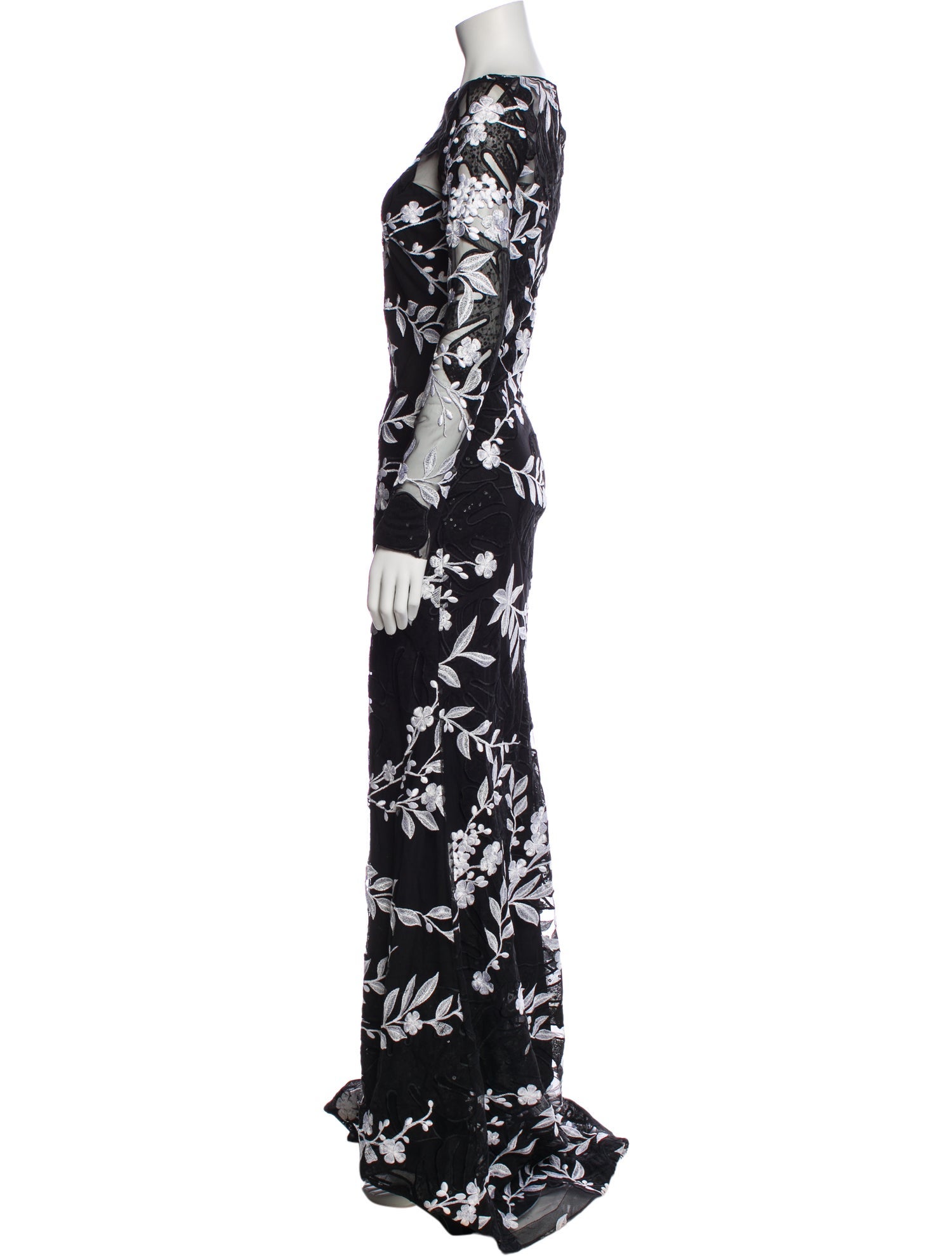 Naeem Khan Floral Print Long Dress