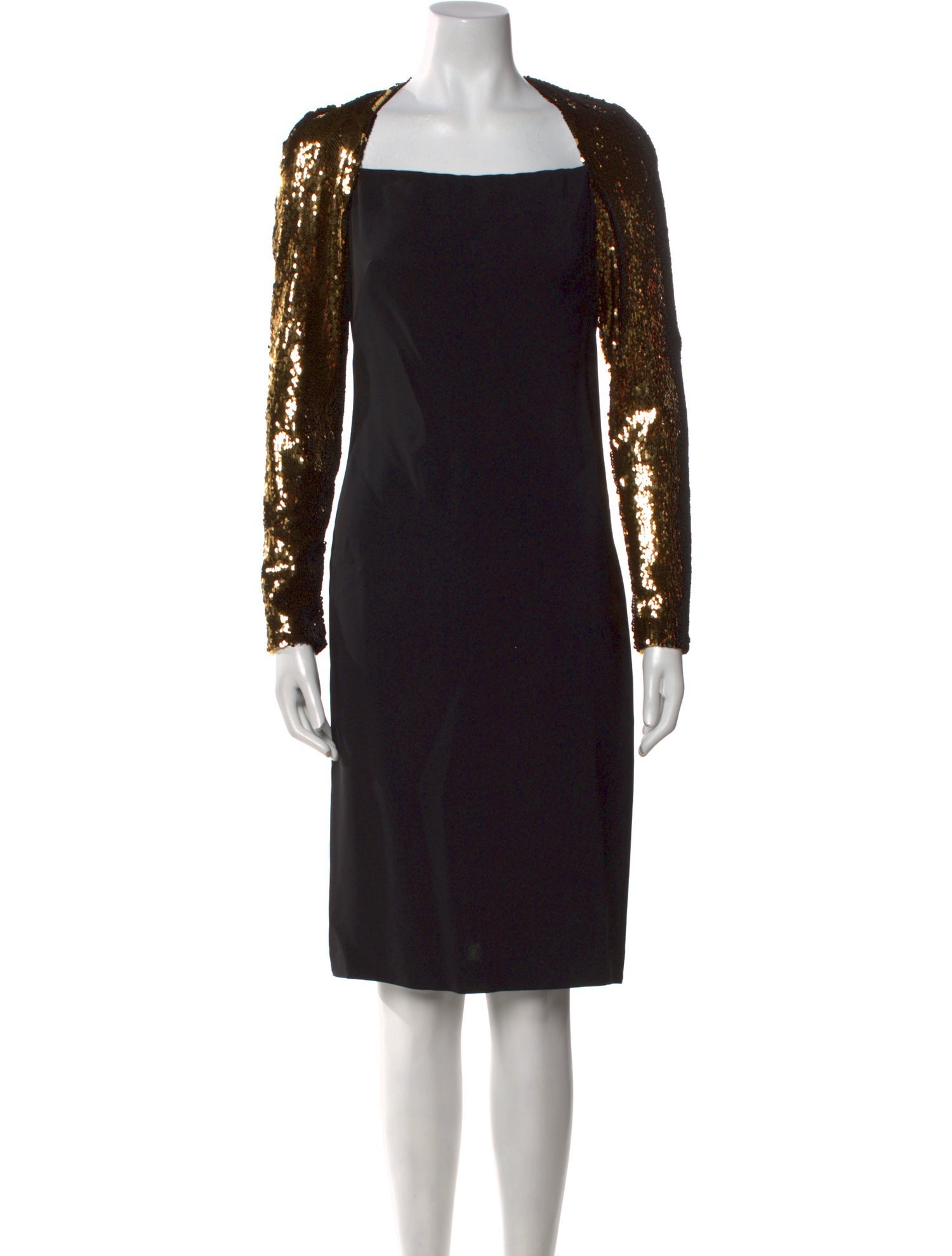 Naeem Khan Square Neckline Knee-Length Dress