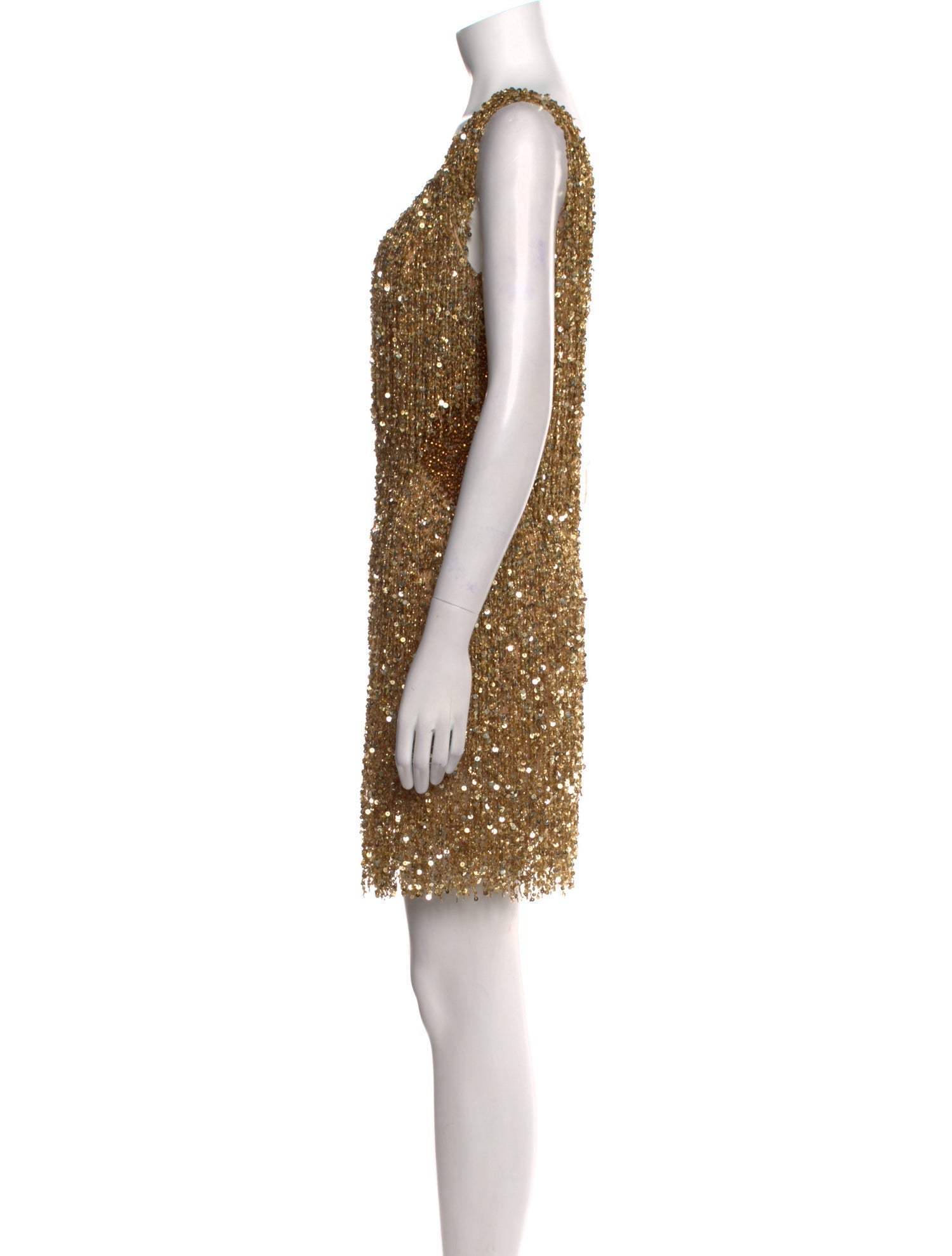 Naeem Khan V-Neck Mini Dress