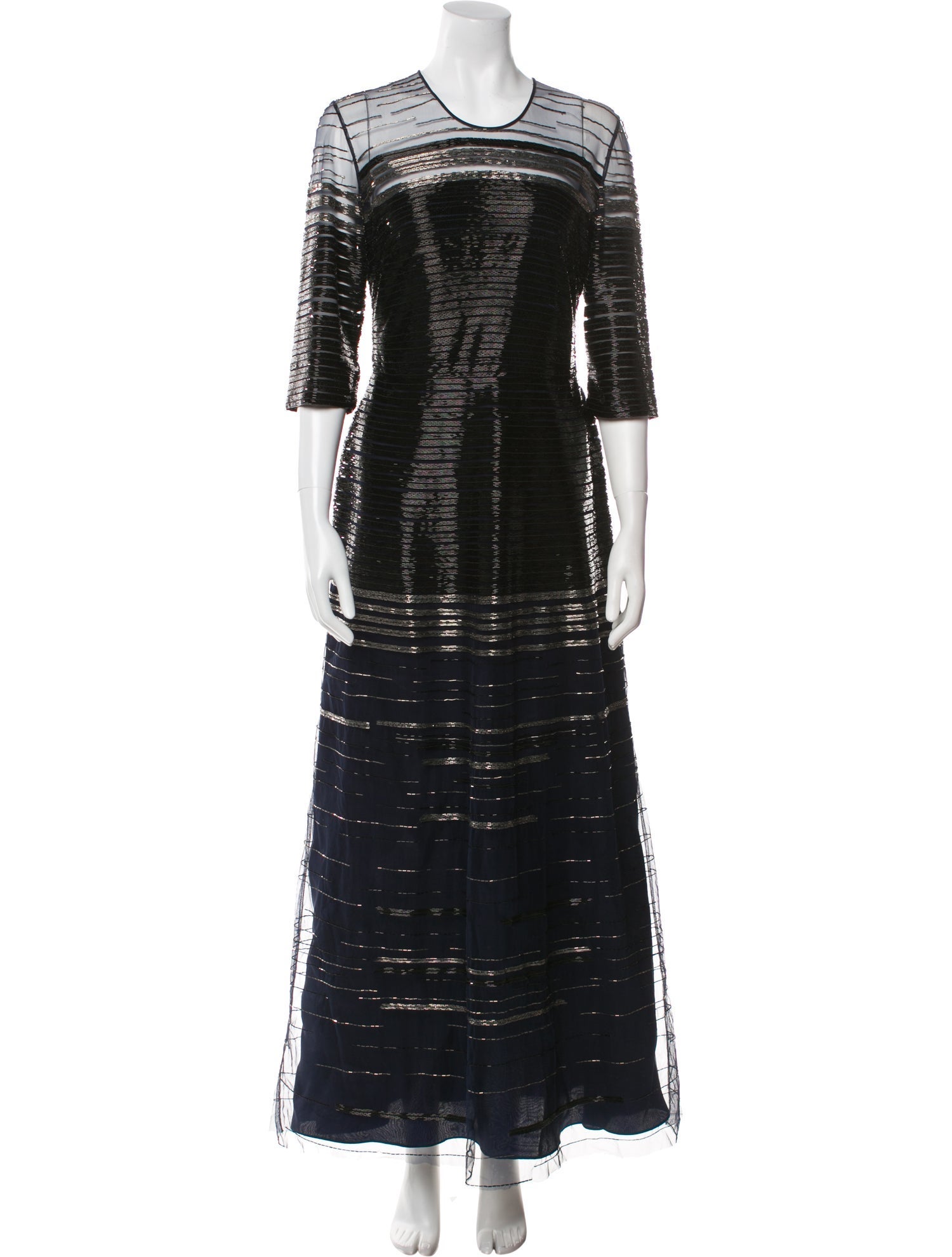 Naeem Khan Crew Neck Long Dress