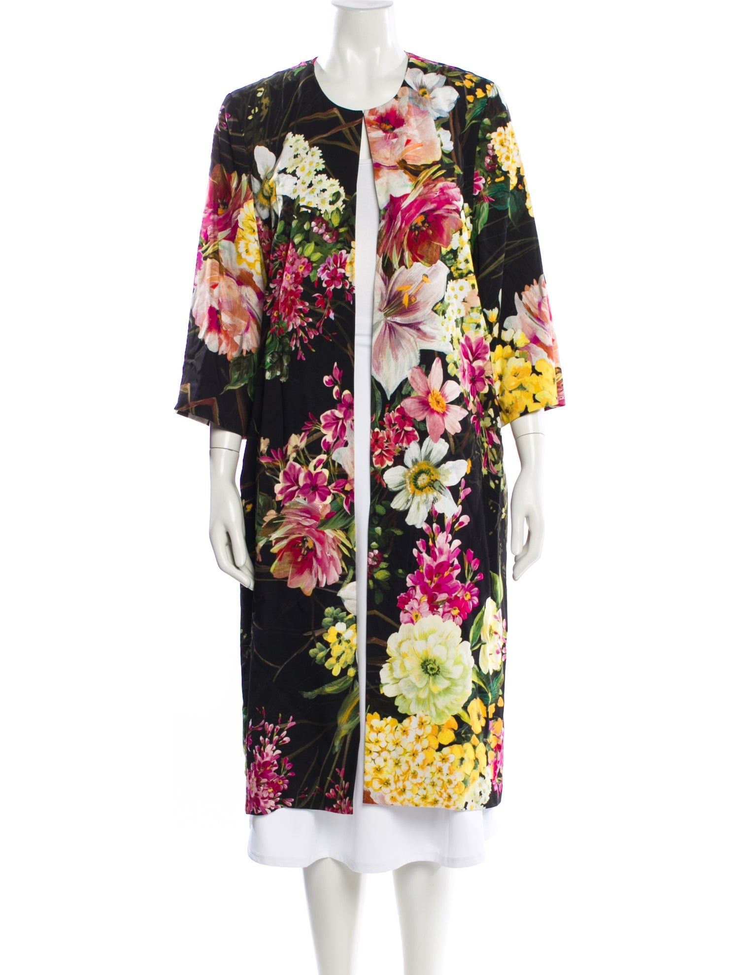Naeem Khan Floral Print Coat