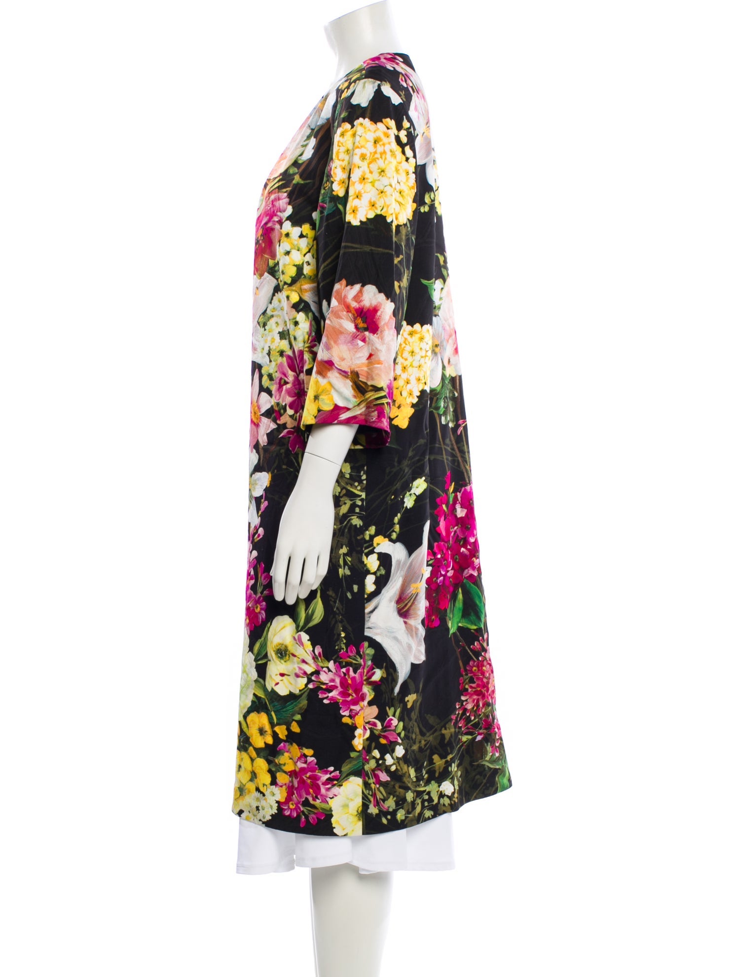 Naeem Khan Floral Print Coat