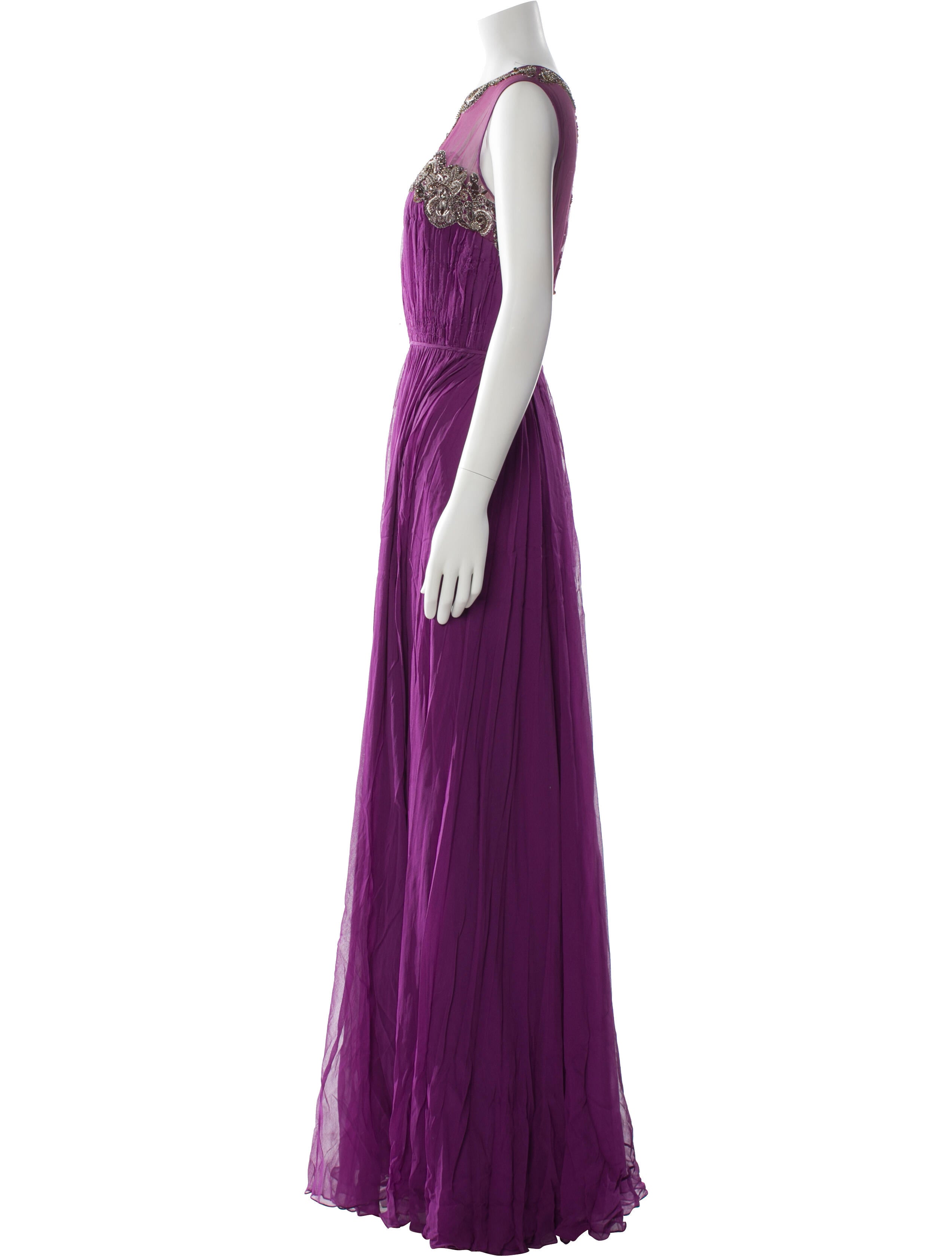 Naeem Khan Silk Long Dress