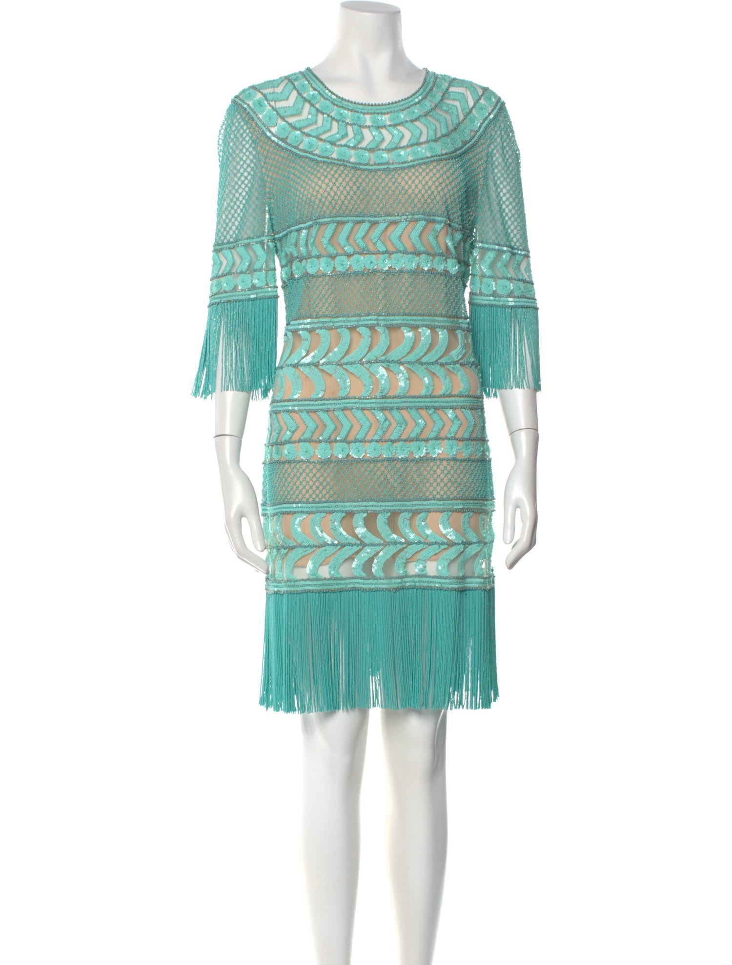 Naeem Khan Striped Mini Dress