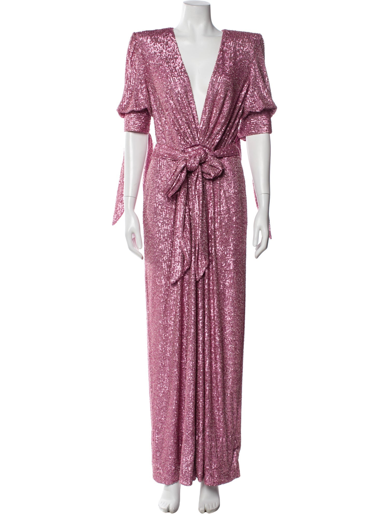 Naeem Khan Plunge Neckline Jumpsuit