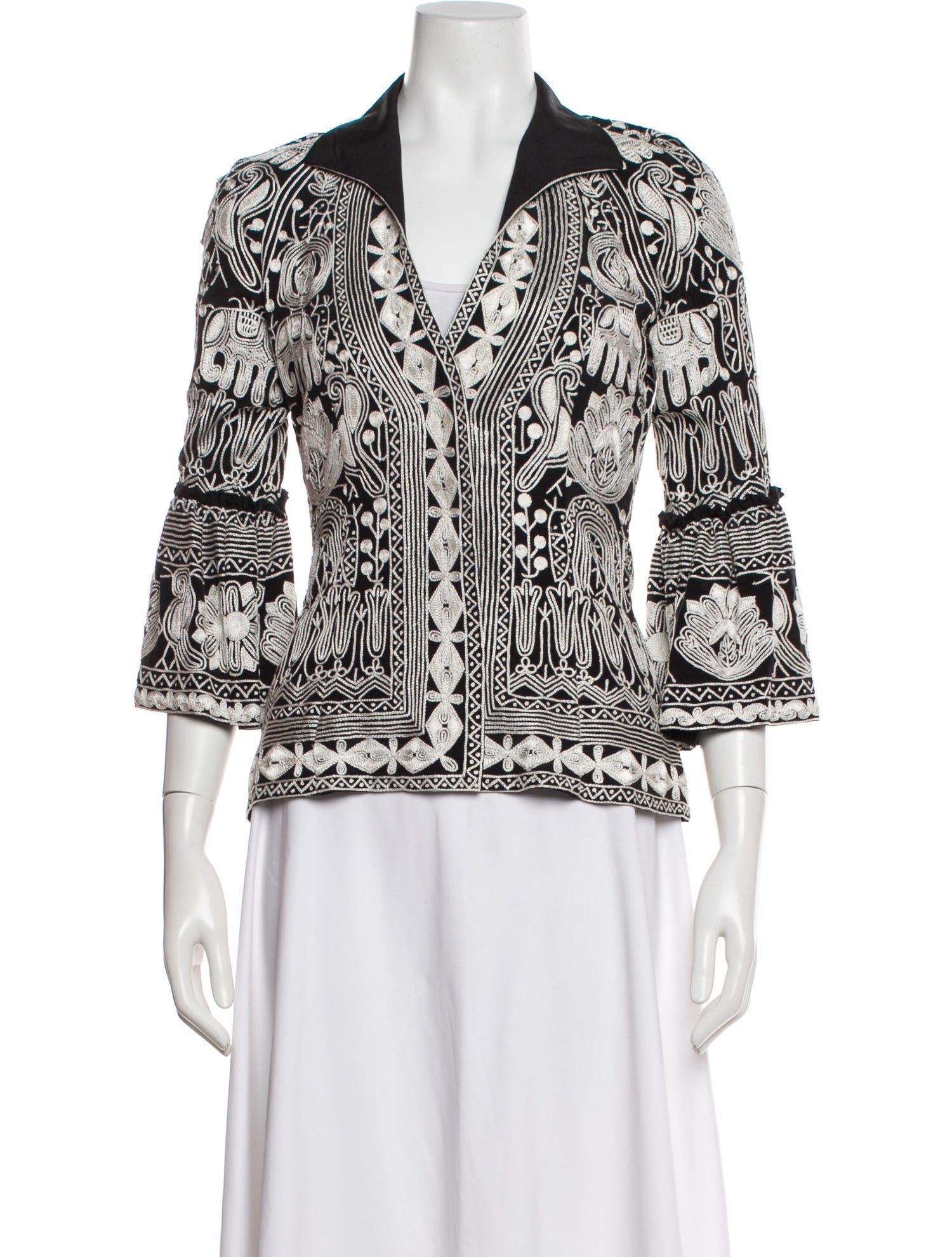 Naeem Khan Printed Evening Jacket