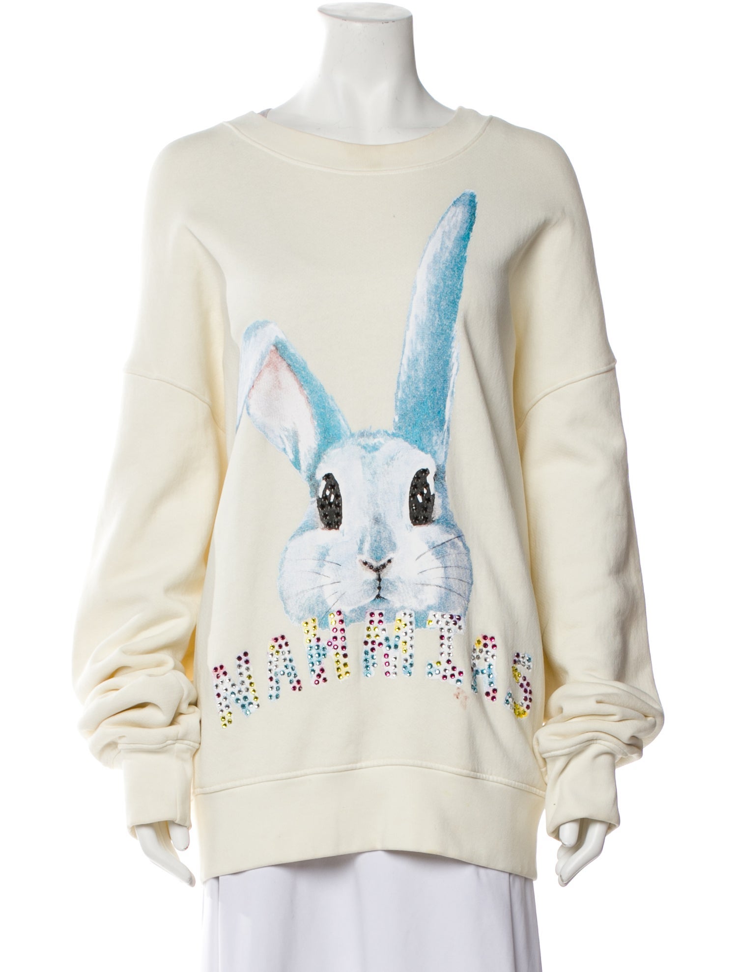 Nahmias Graphic Print Bateau Neckline Sweatshirt