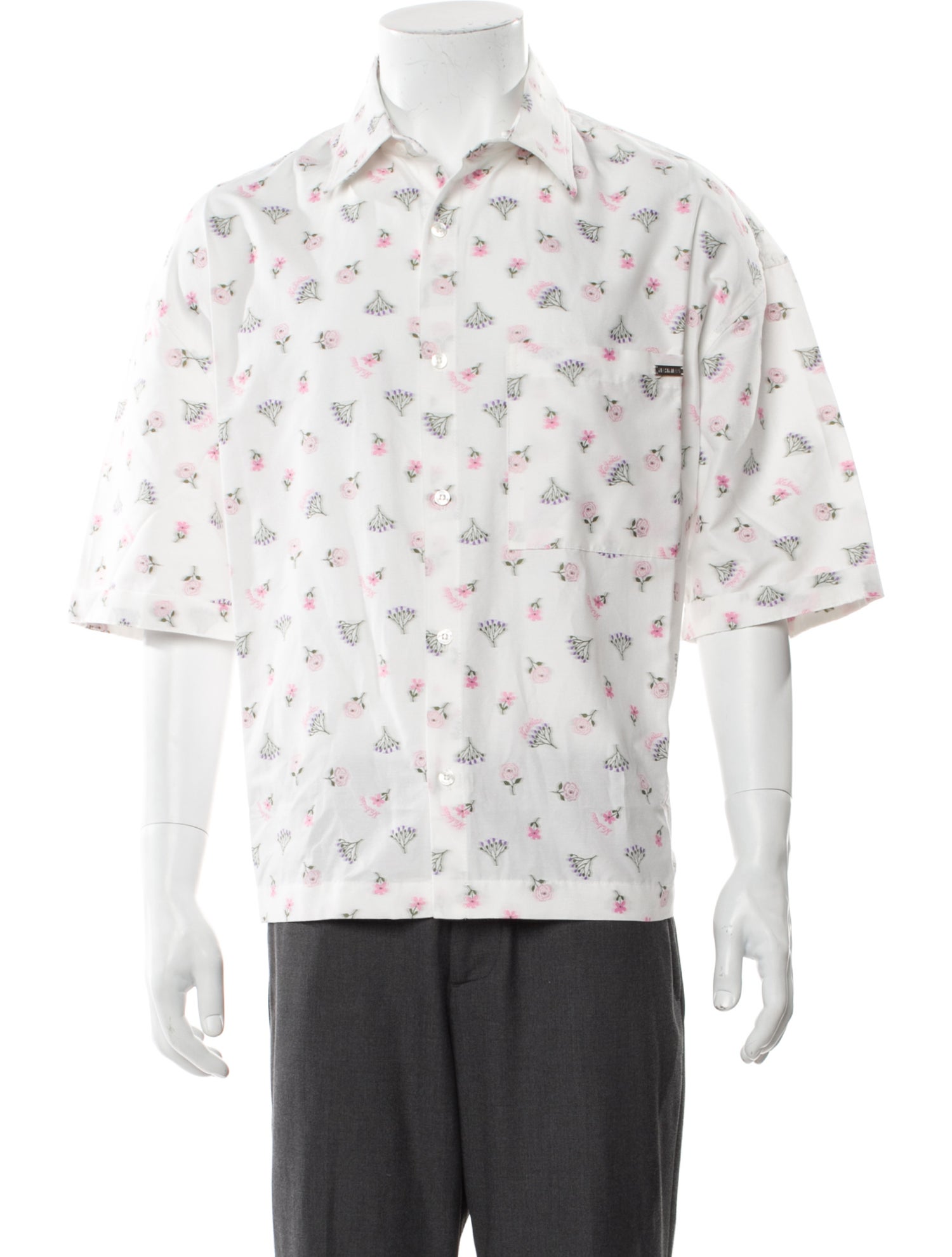 Nahmias Floral Print Short Sleeve Shirt