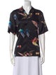 Nahmias Silk Printed Button-Up Top