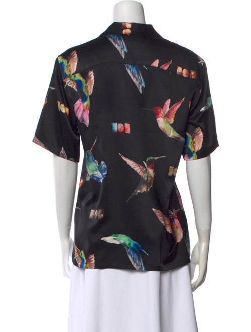 Nahmias Silk Printed Button-Up Top
