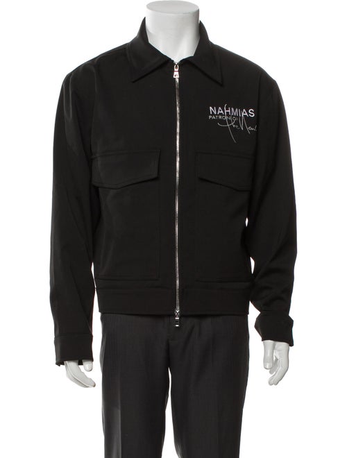 Nahmias Wool Graphic Print Utility Jacket