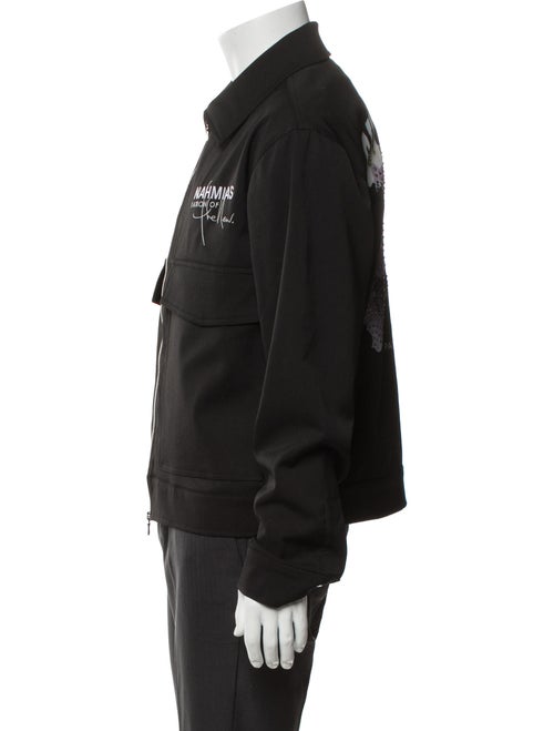 Nahmias Wool Graphic Print Utility Jacket