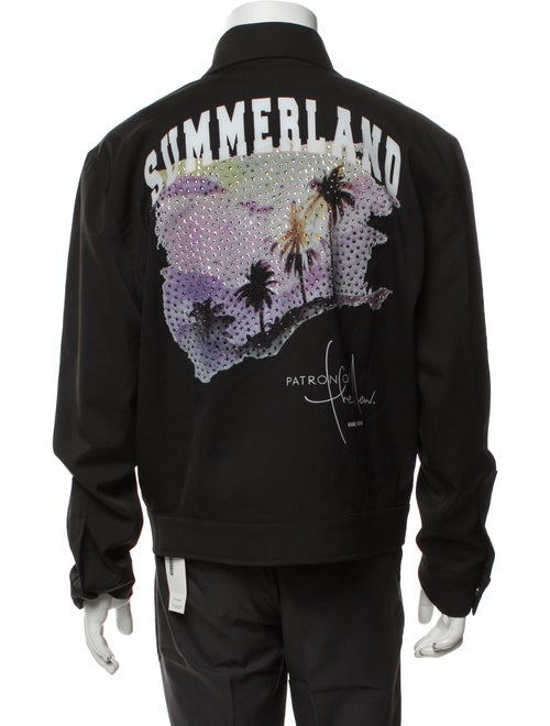 Nahmias Wool Graphic Print Utility Jacket