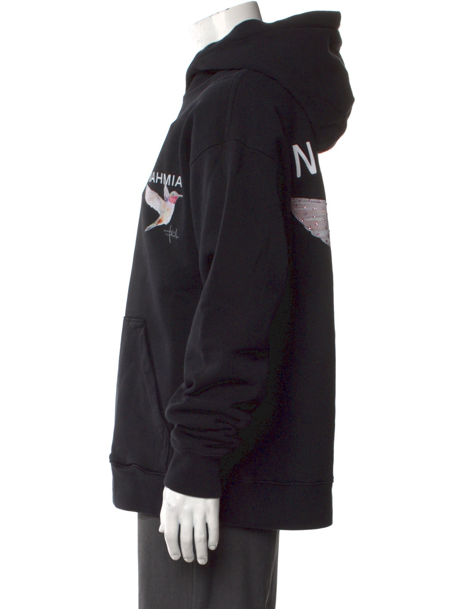 Nahmias Graphic Print Crew Neck Hoodie