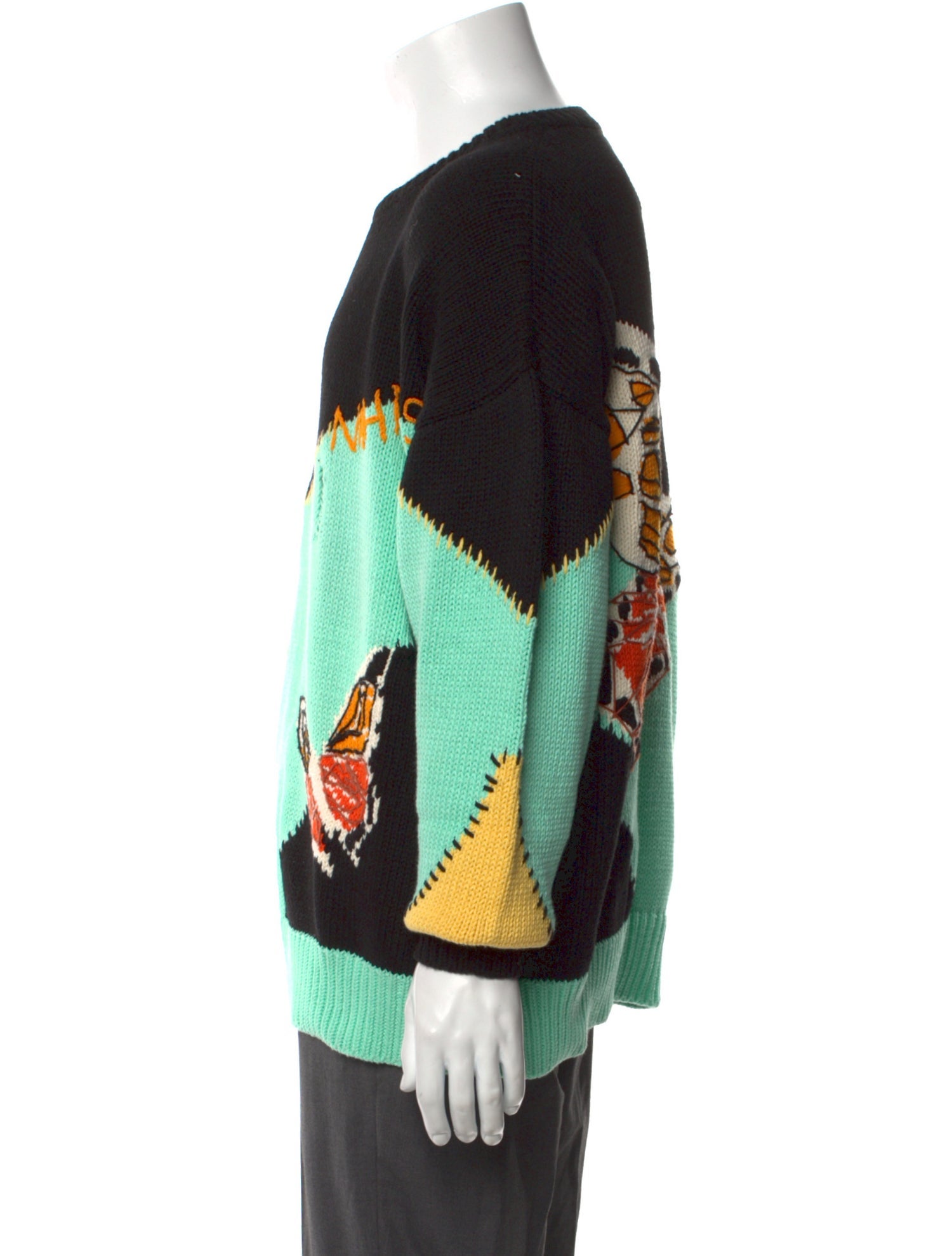 Nahmias Colorblock Pattern Crew Neck Pullover w/ Tags