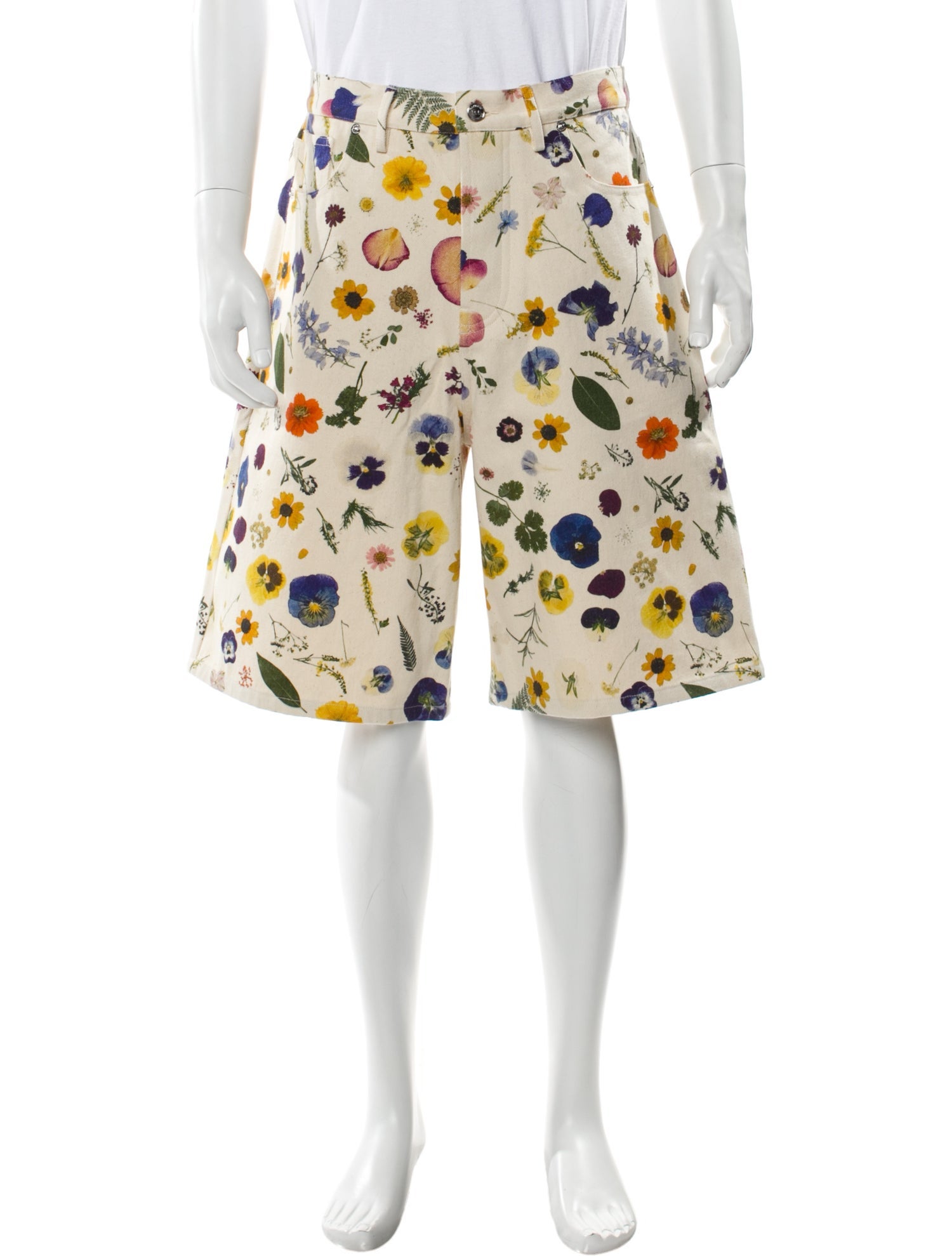 Nahmias Floral Print Flat Front Shorts w/ Tags