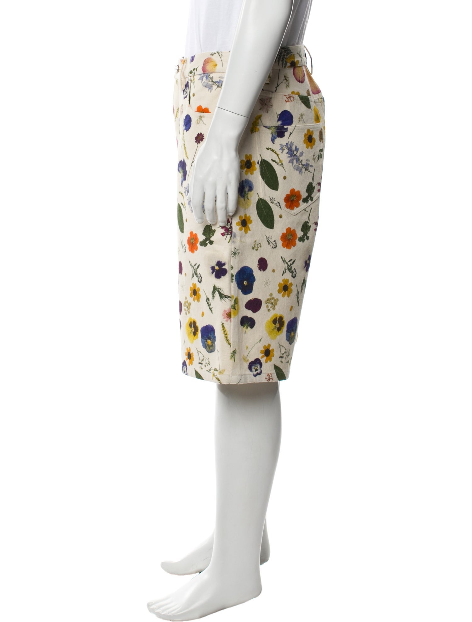 Nahmias Floral Print Flat Front Shorts w/ Tags