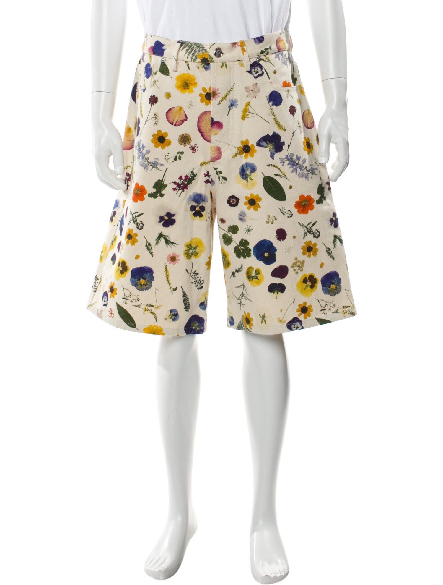 Nahmias Floral Print Flat Front Shorts w/ Tags