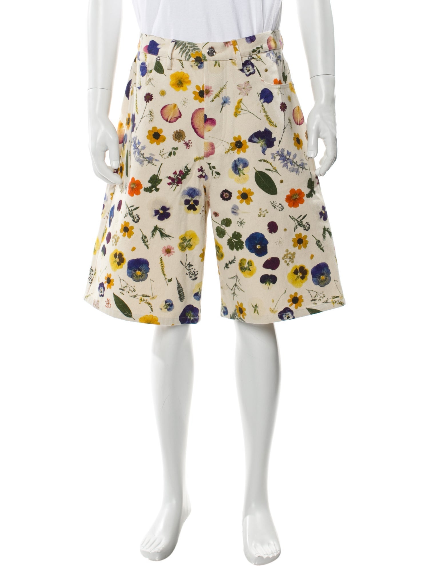 Nahmias Floral Print Flat Front Shorts w/ Tags