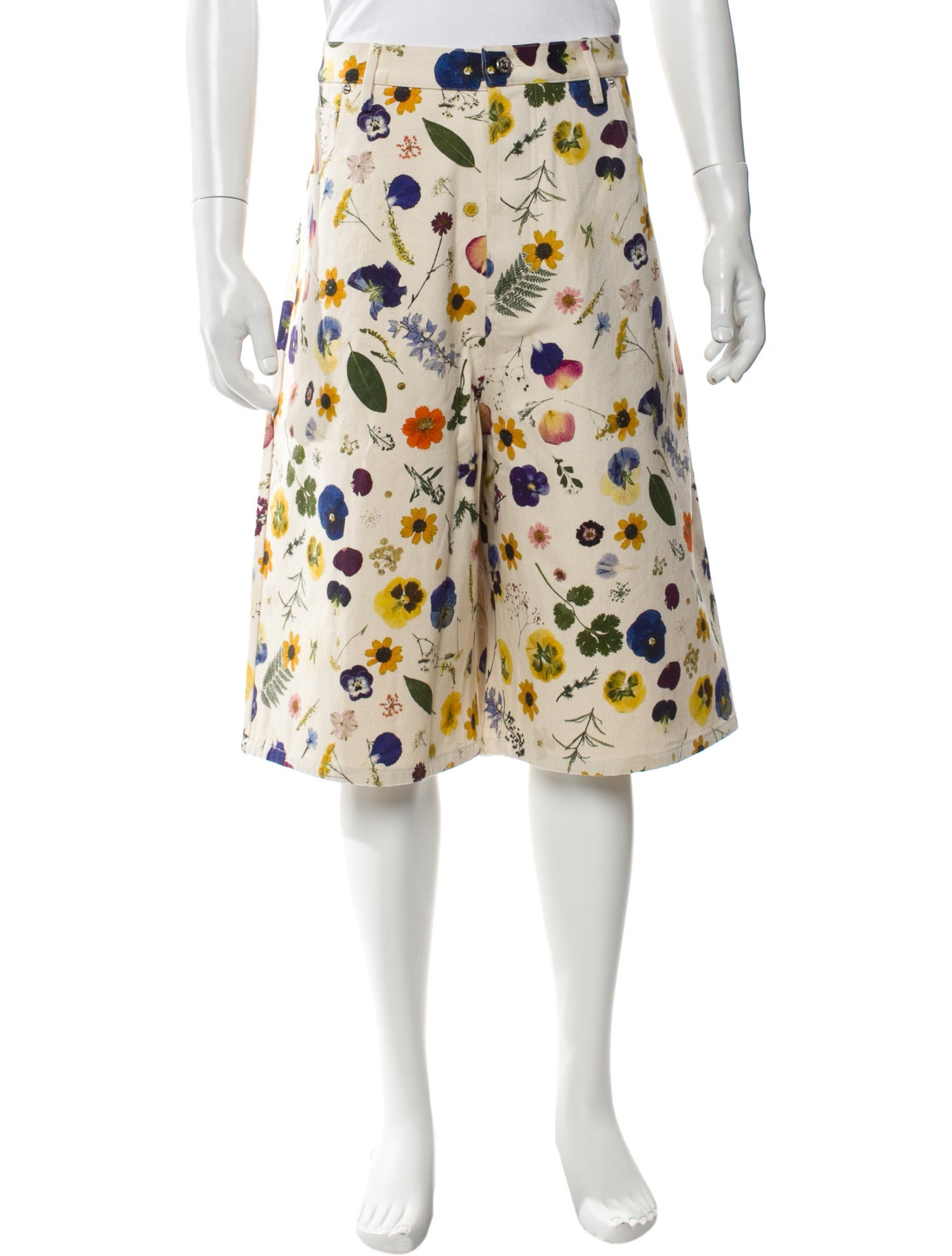 Nahmias Floral Print Flat Front Shorts w/ Tags