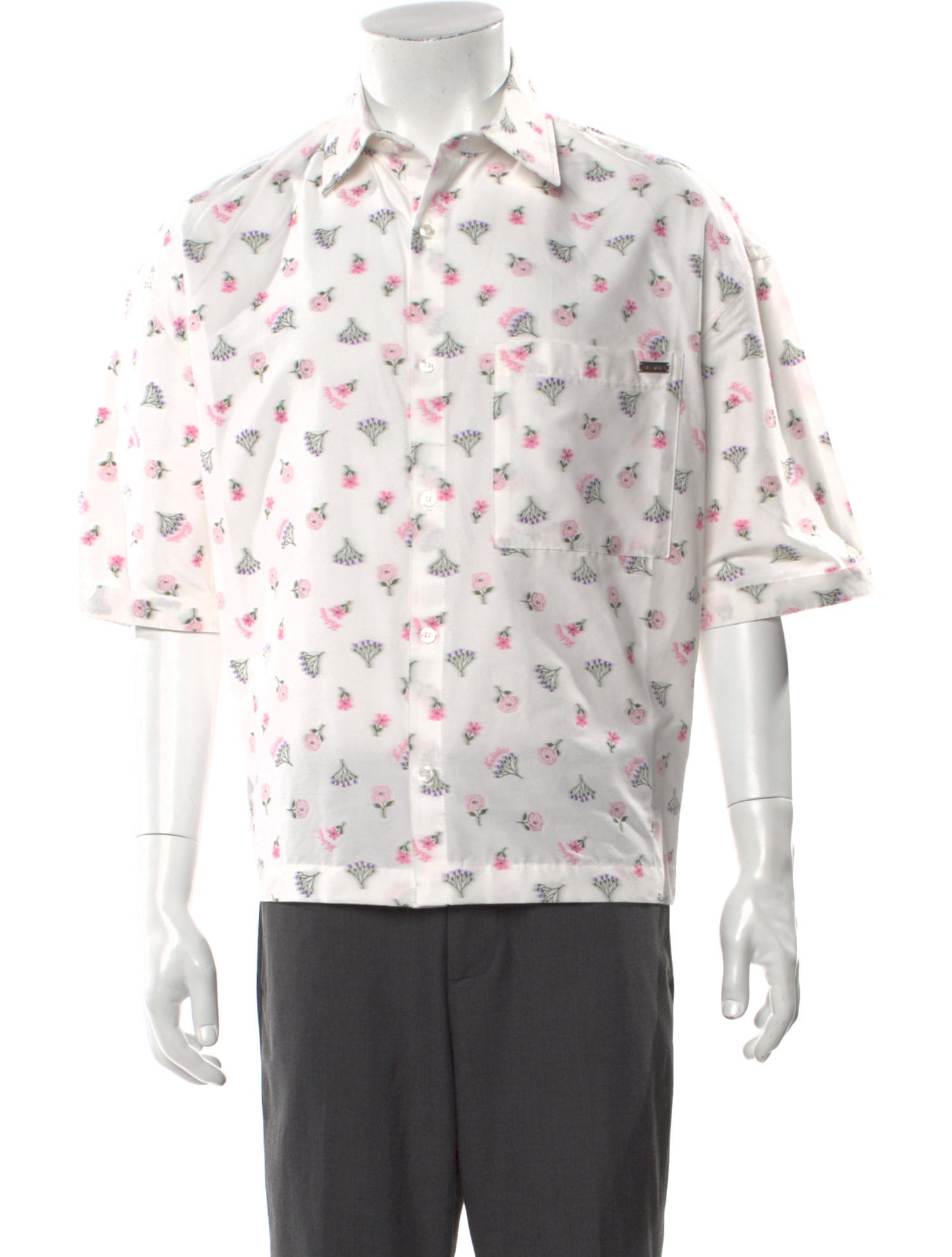 Nahmias Floral Print Short Sleeve Shirt w/ Tags