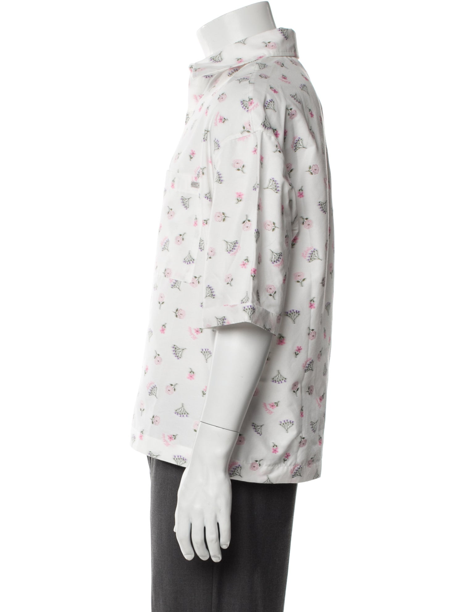 Nahmias Floral Print Three-Quarter Sleeve Shirt w/ Tags