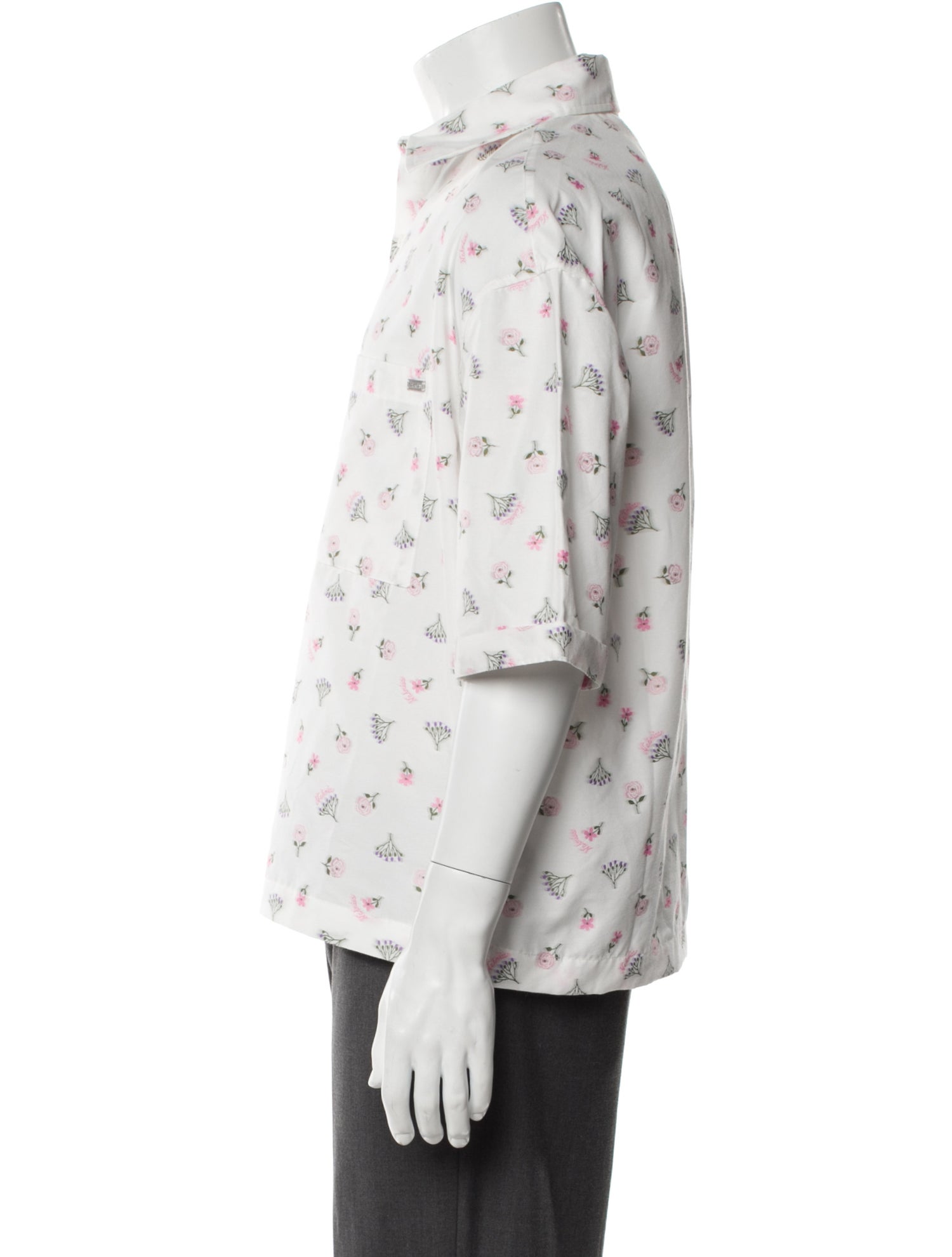 Nahmias Floral Print Three-Quarter Sleeve Shirt w/ Tags