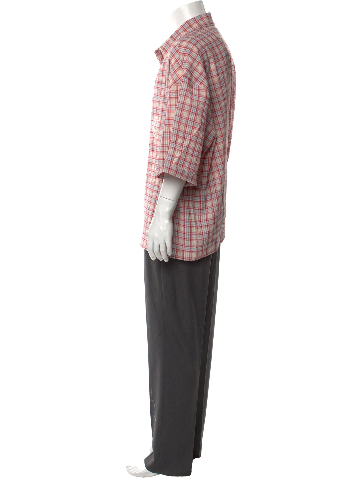 Nahmias Plaid Print Short Sleeve Shirt w/ Tags