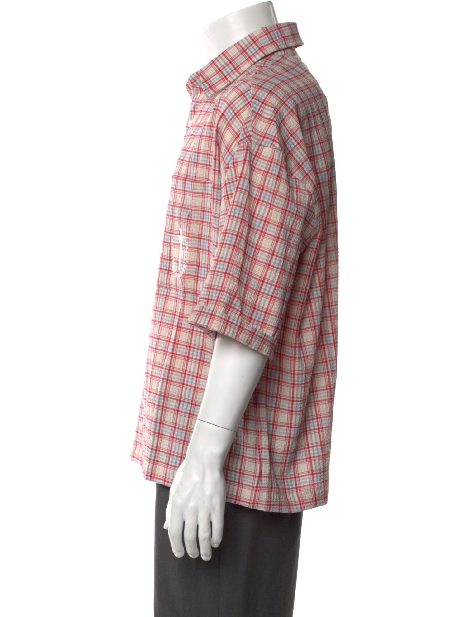 Nahmias Plaid Print Short Sleeve Shirt w/ Tags