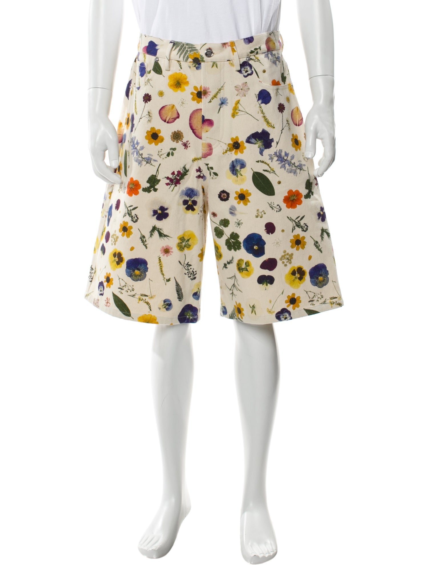 Nahmias Floral Print Flat Front Shorts w/ Tags