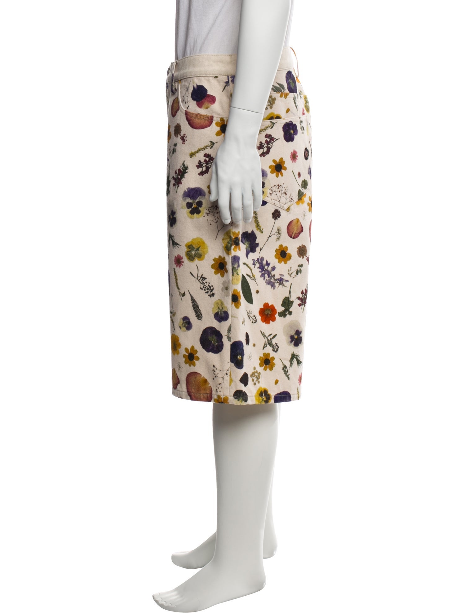 Nahmias Floral Print Flat Front Shorts