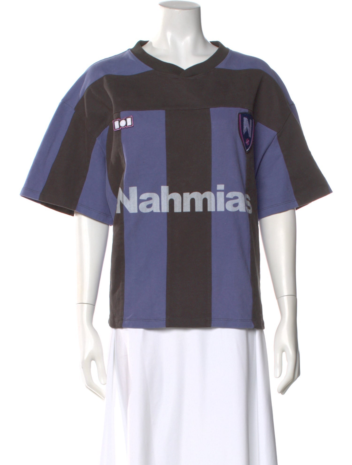 Nahmias Striped V-Neck T-Shirt
