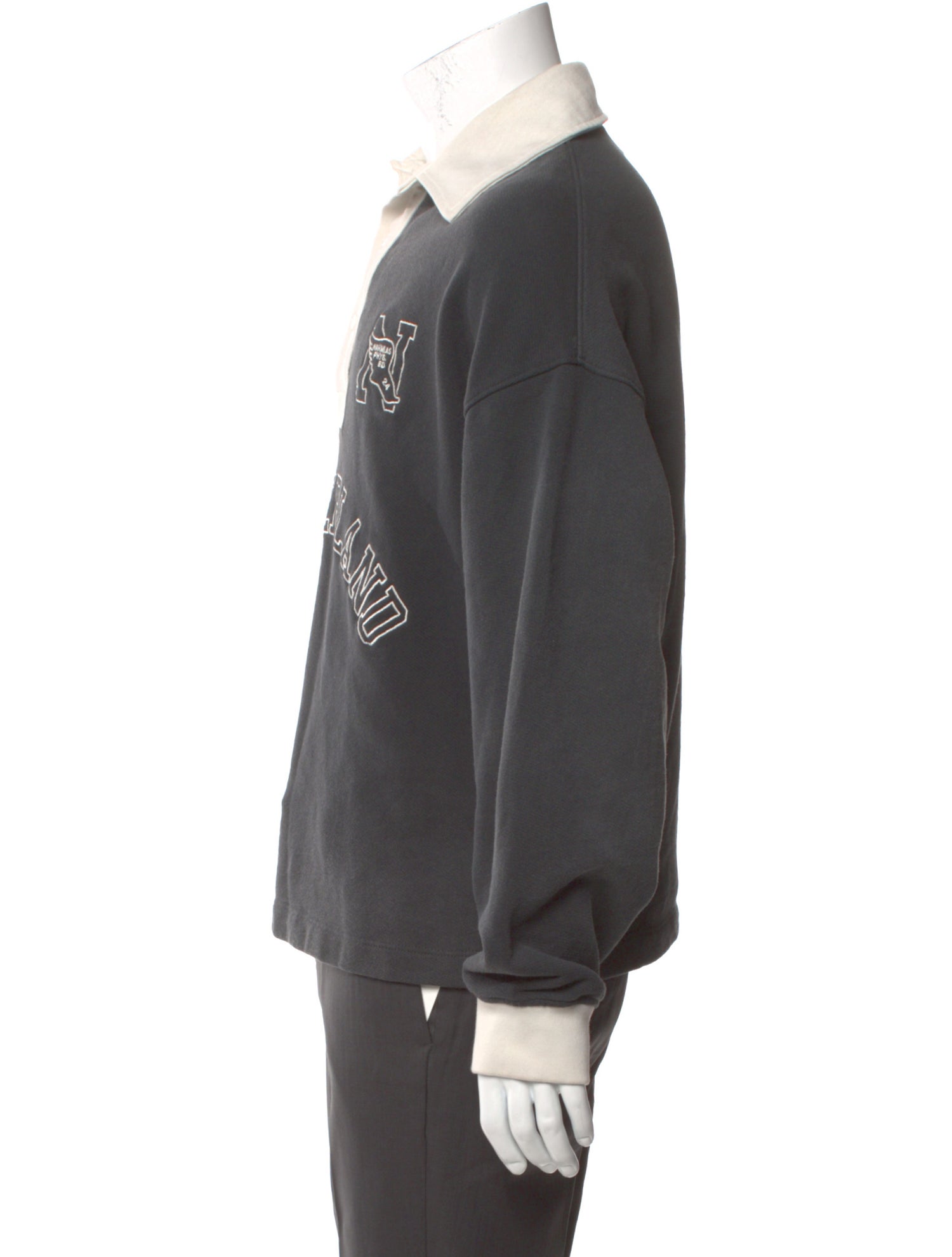 Nahmias Graphic Print Crew Neck Polo Shirt