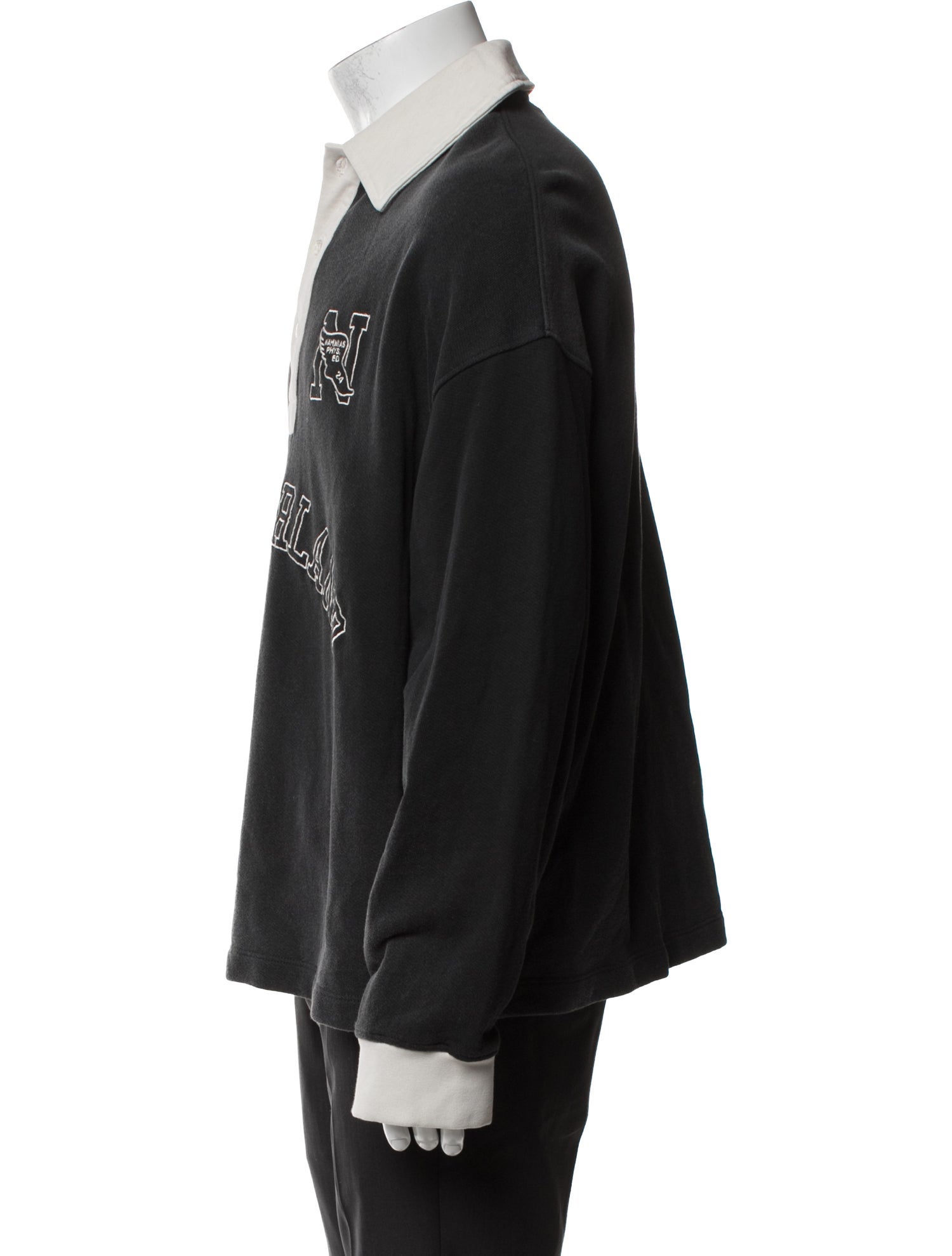 Nahmias Graphic Print Collar Polo Shirt