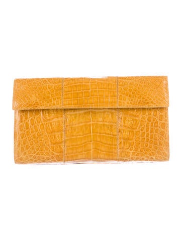 Nancy Gonzalez Crocodile Flap Clutch
