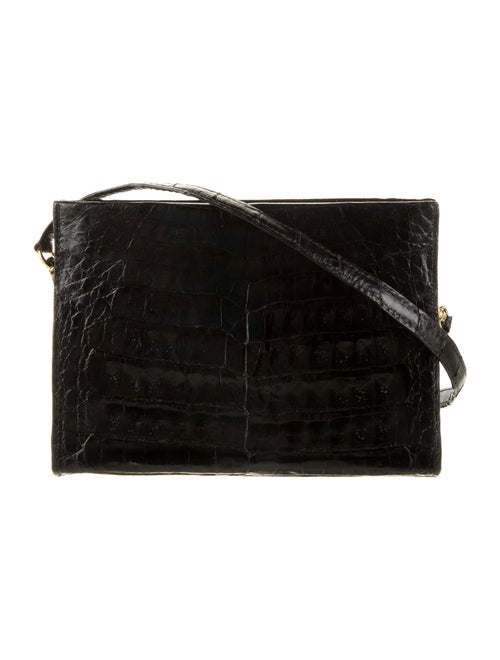 Nancy Gonzalez Crocodile Crossbody Bag Black