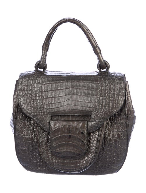 Nancy Gonzalez Metallic Crocodile Handle Bag Metal