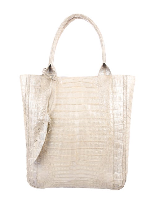 Nancy Gonzalez Metallic Crocodile Tote Metallic