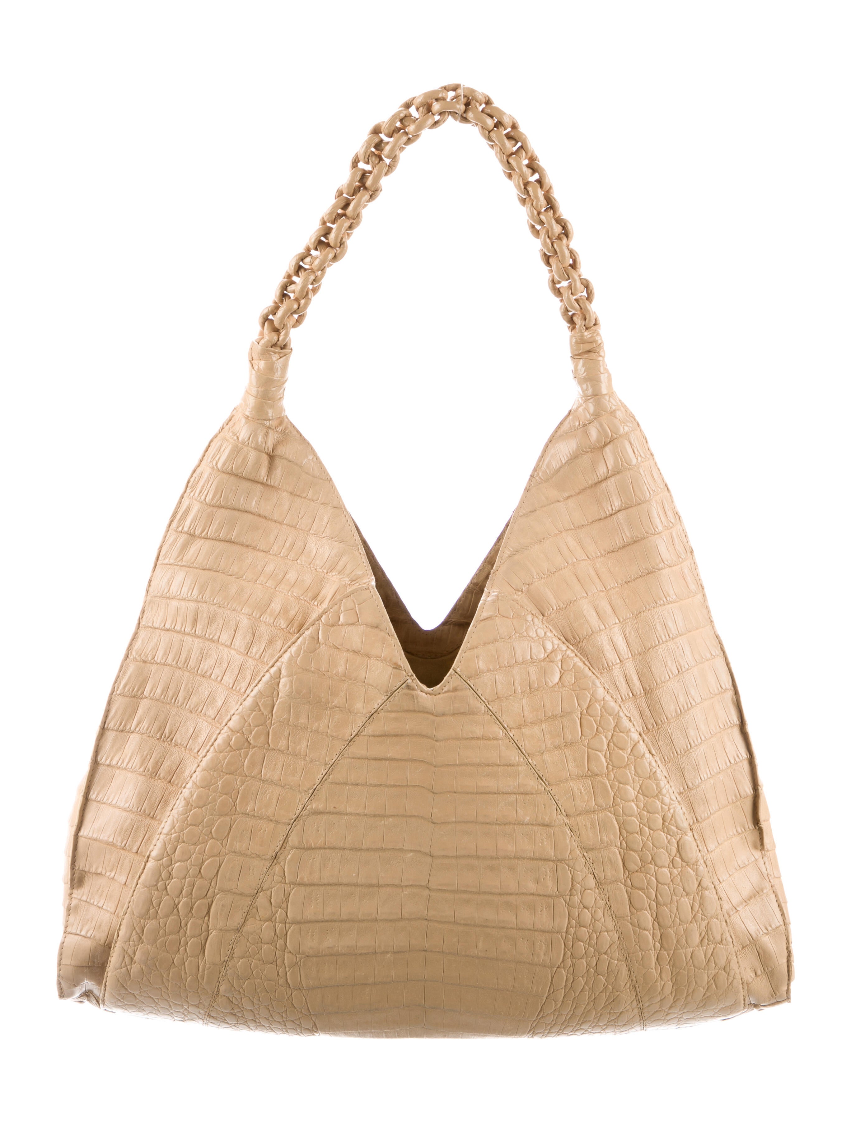 Nancy Gonzalez Crocodile & Raffia Basket Bag Green Shoulder Bags