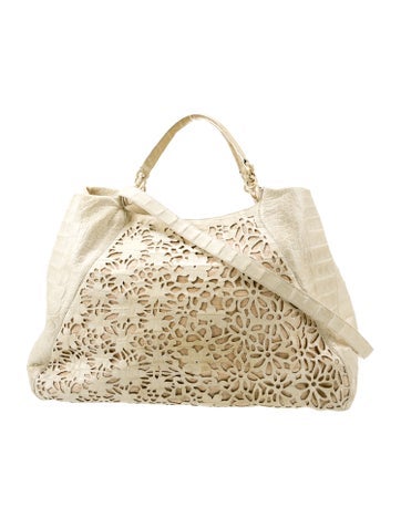 Nancy Gonzalez Handle Bags Crocodile Top Bag