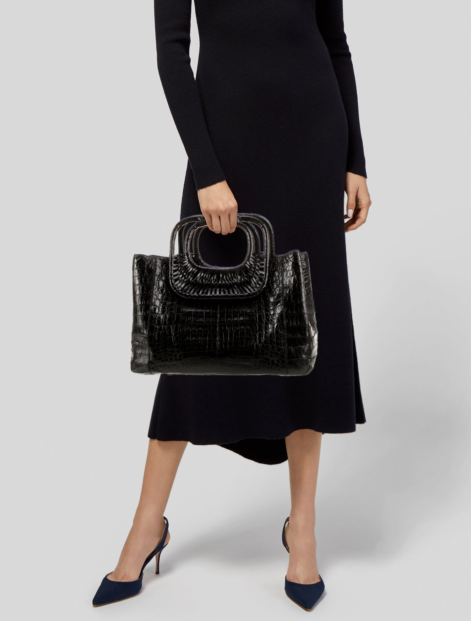 Nancy Gonzalez Crocodile Top Handle Bag