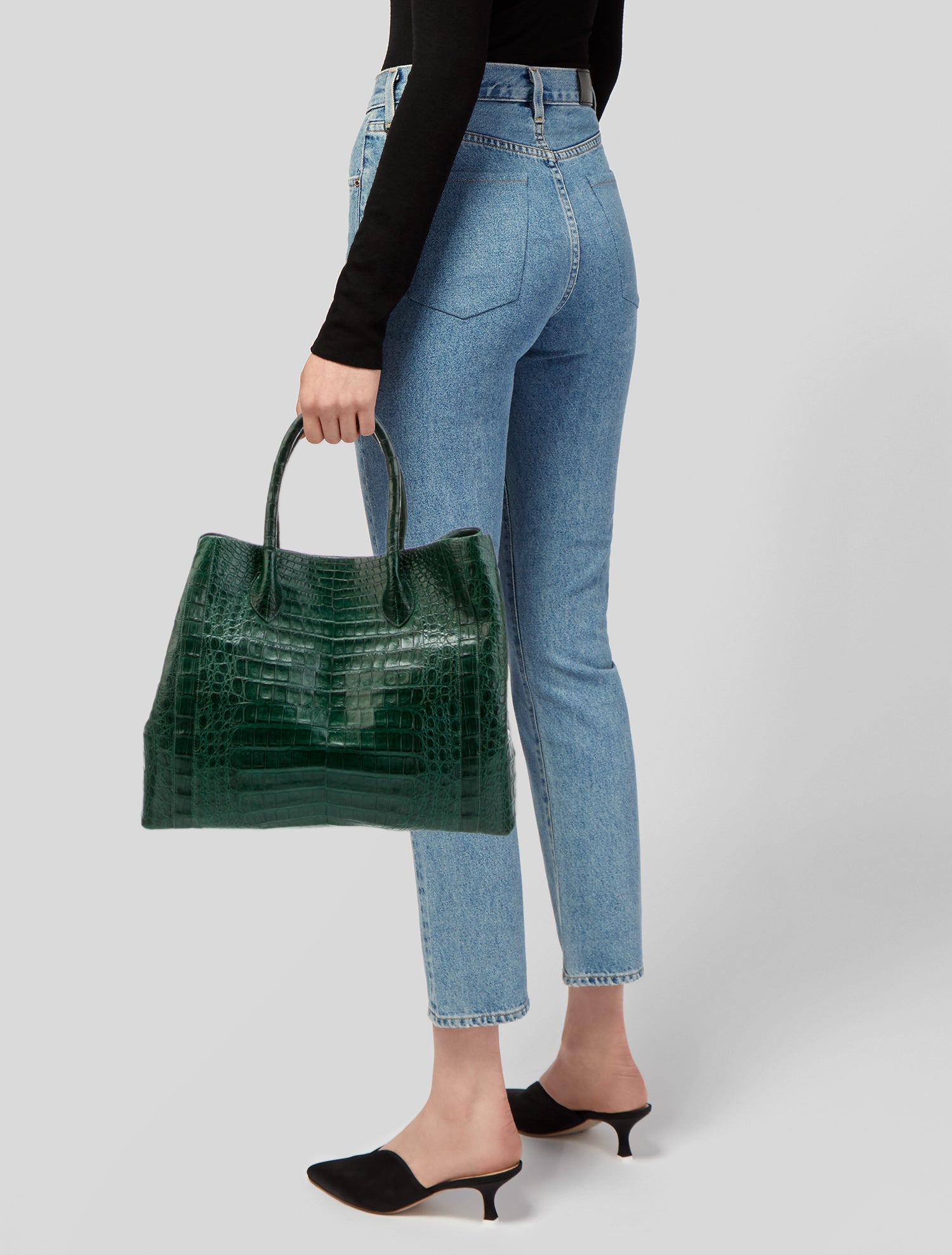 Nancy Gonzalez Crocodile Top Handle Bag