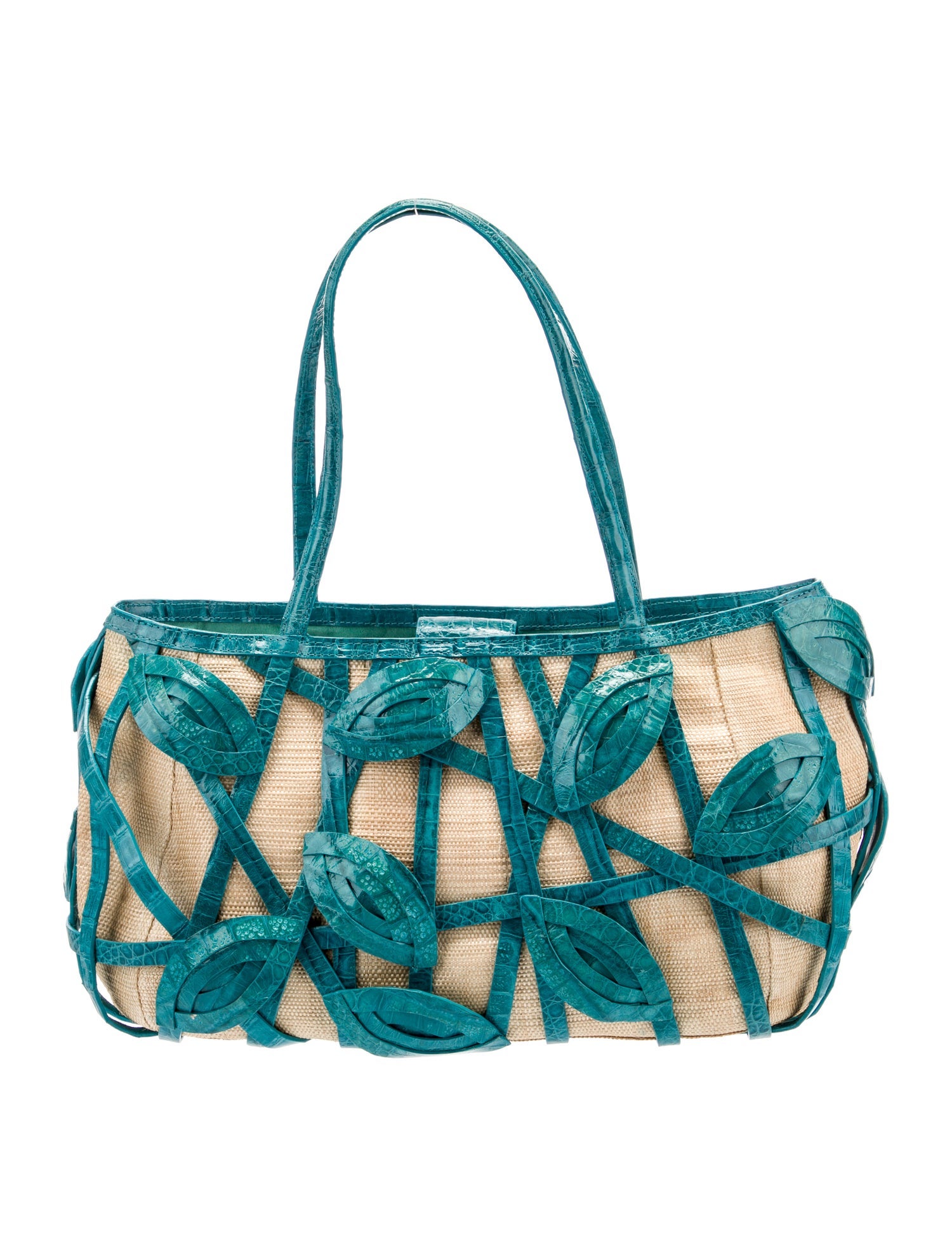 Nancy Gonzalez Raffia Shoulder Bag
